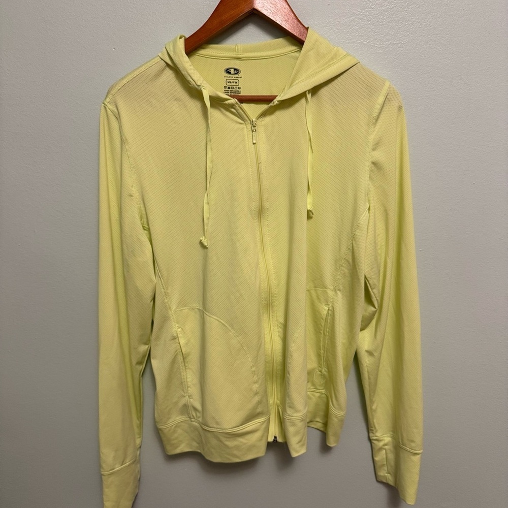 Athletic Works Light Yellow Hooded Jacket
